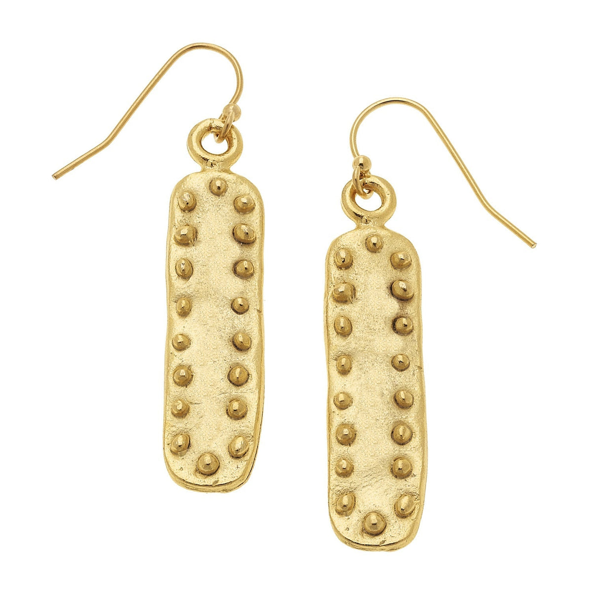 Small Dotted Bar Earrings