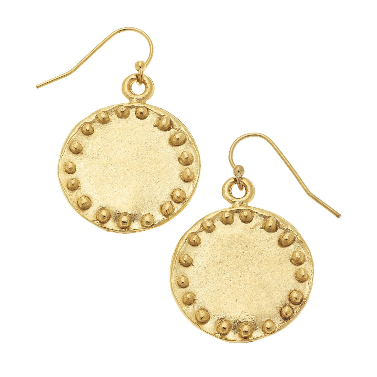 Small Dotted Round Earrings