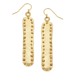 Large Dotted Bar Earrings