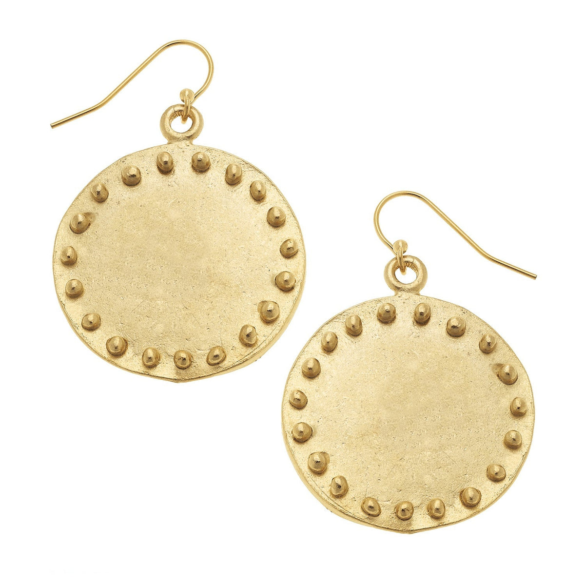 Large Dotted Round Earrings