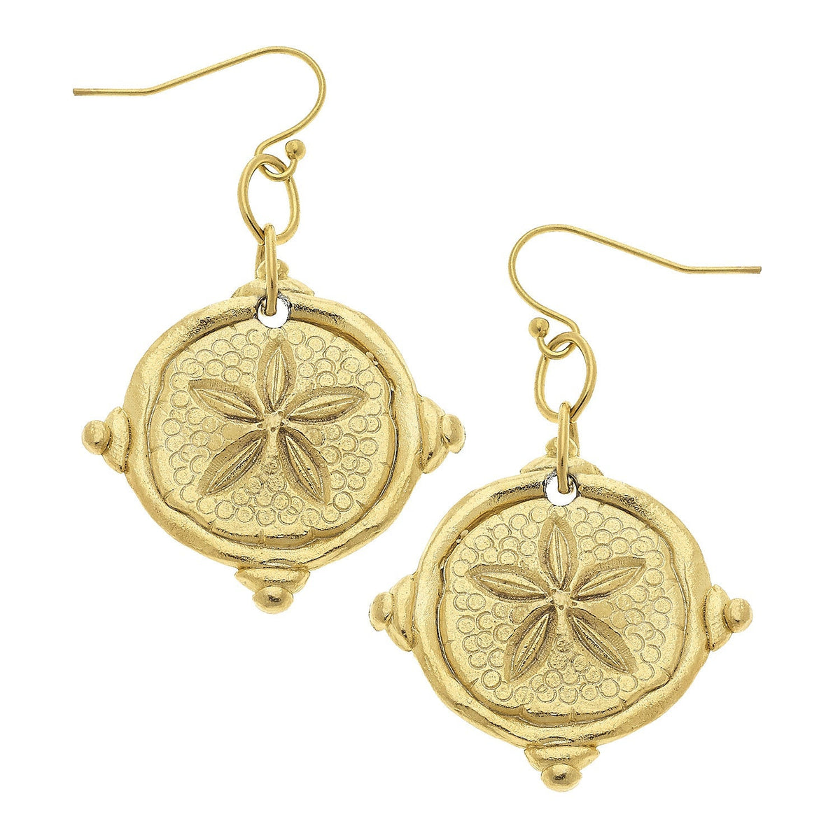 Sand Dollar Drop Earrings