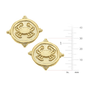 Crab Intaglio Studs