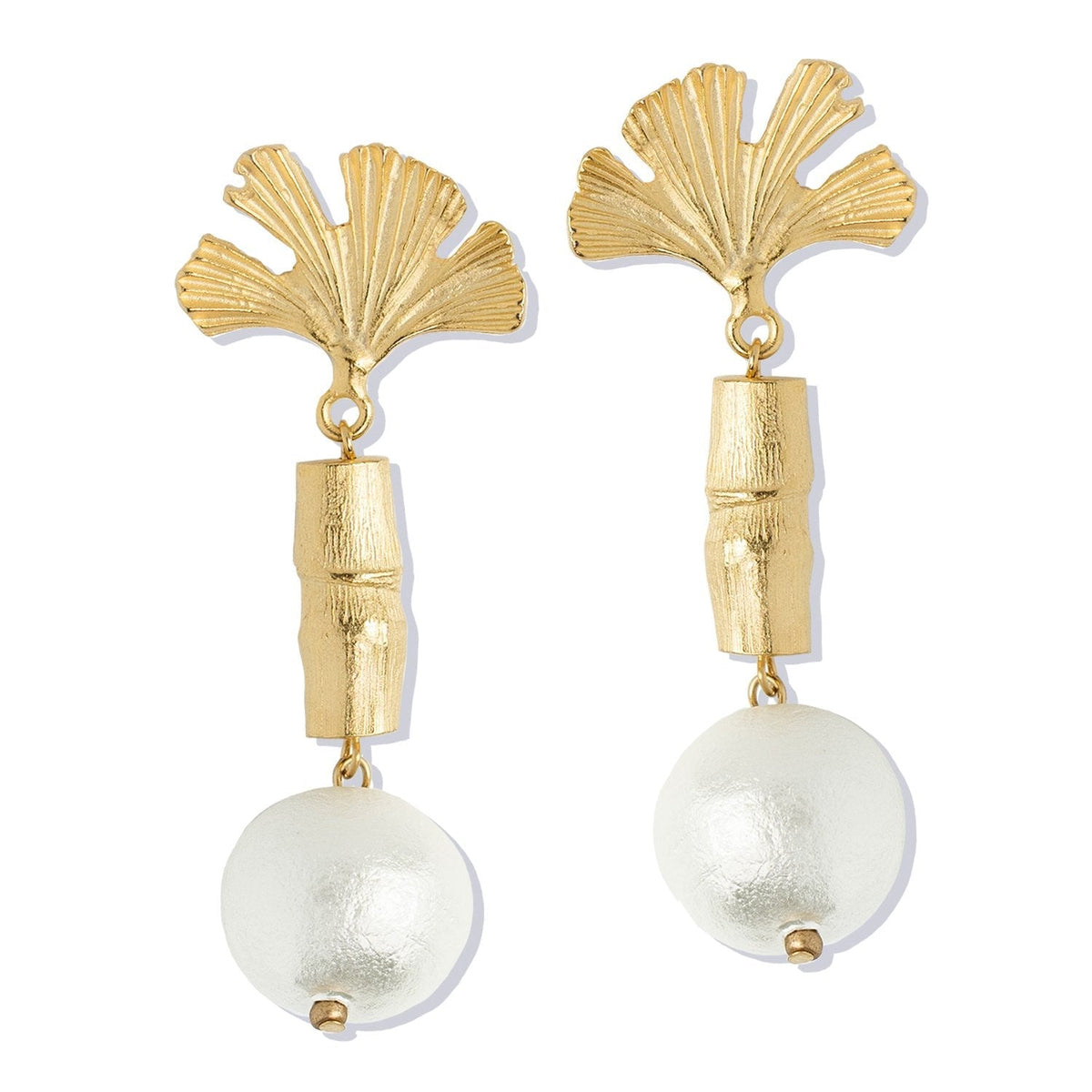 Bamboo Ginkgo Earrings
