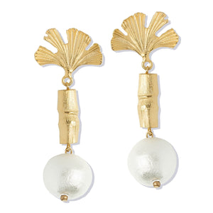Bamboo Ginkgo Earrings