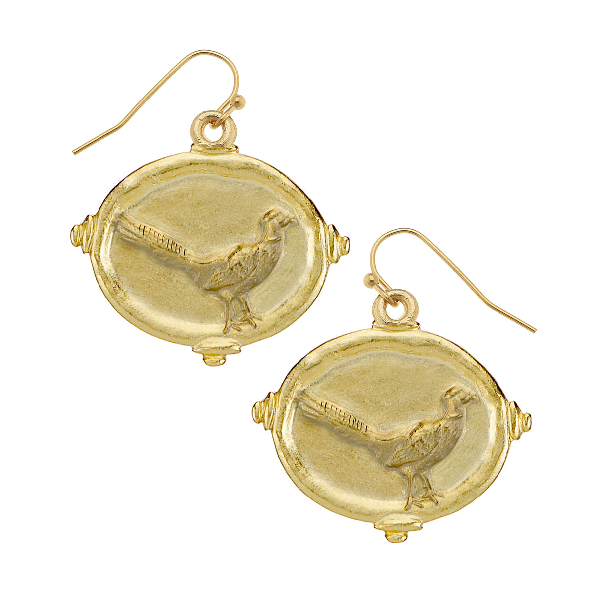 Pheasant Drop Earrings