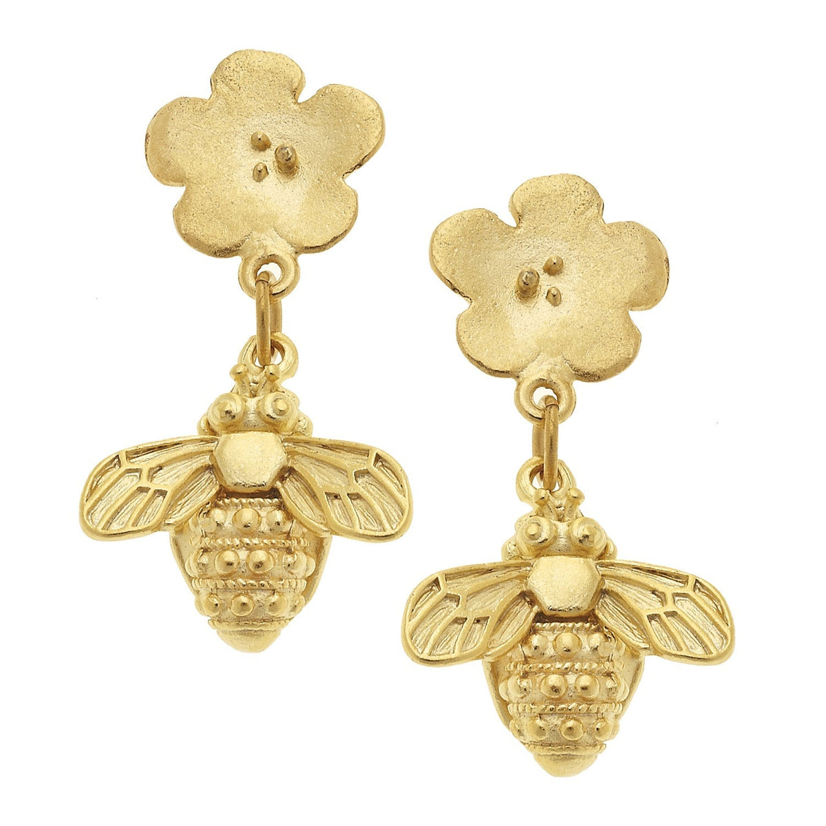 Bee + Flower Studs