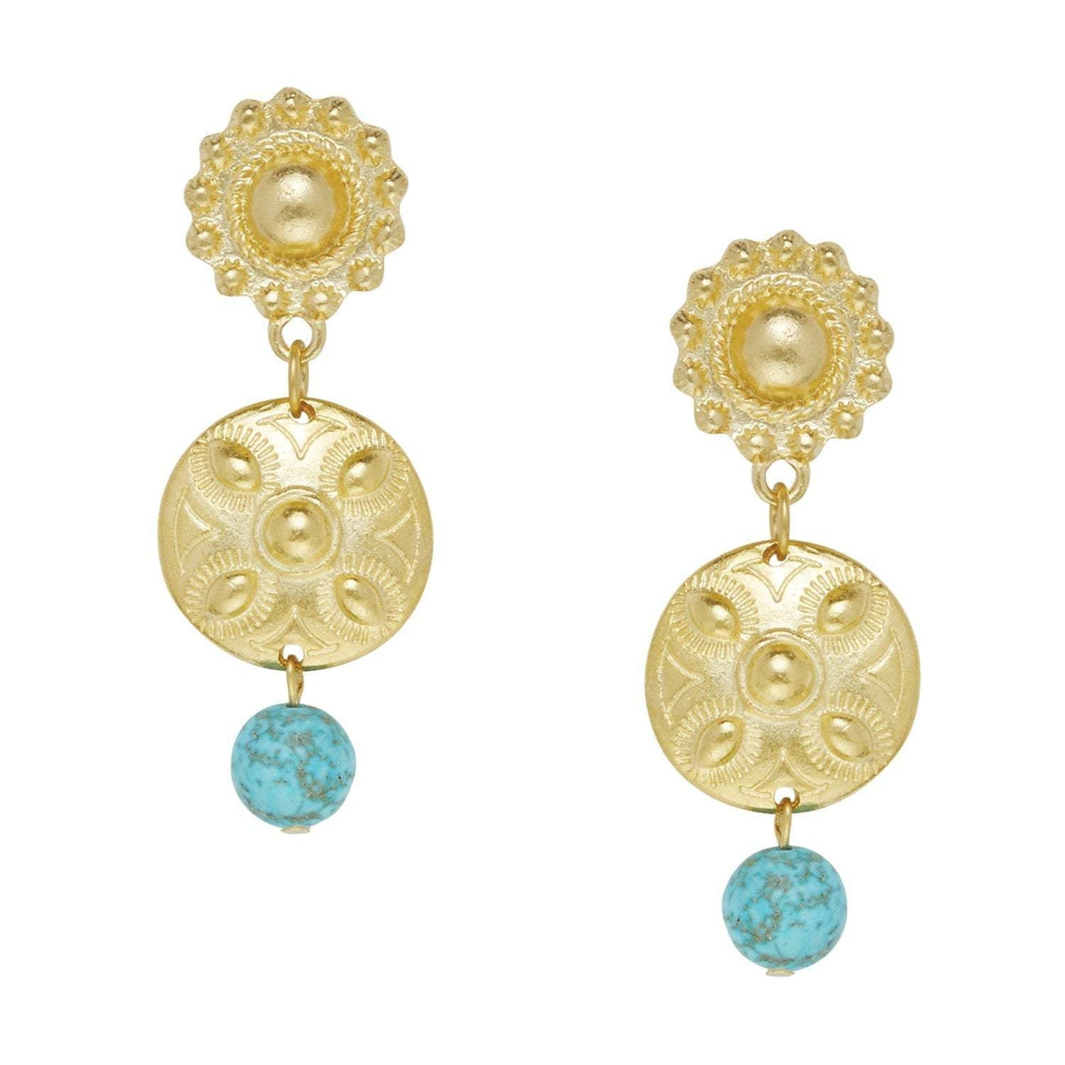 Annie Turquoise Tiered Earrings