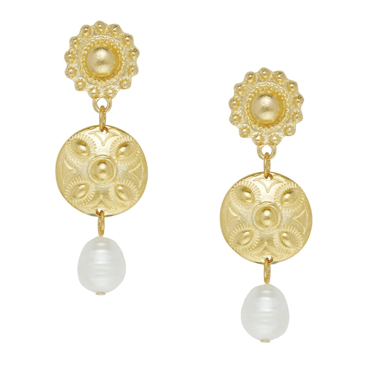 Annie Pearl Tier Earrings