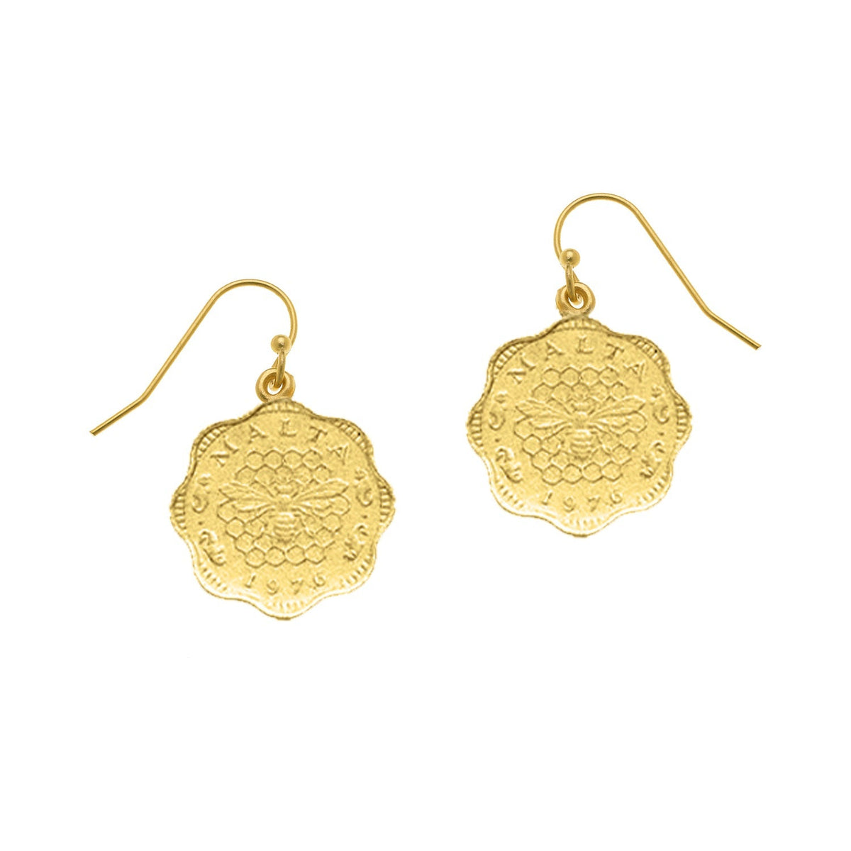 Malta Coin Drop Earrings