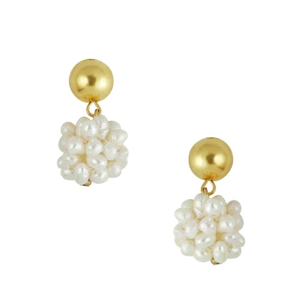 Pearl Cluster Drop Margaret Earrings