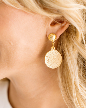 Greek Coin Earrings
