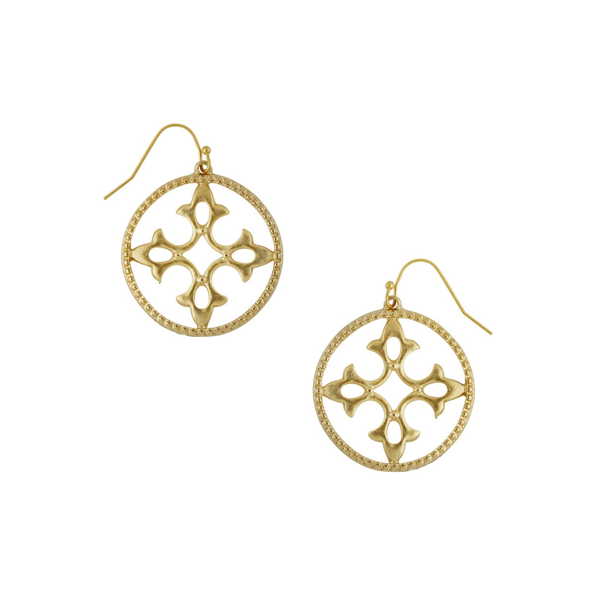 Round Cut Out Wire Earrings