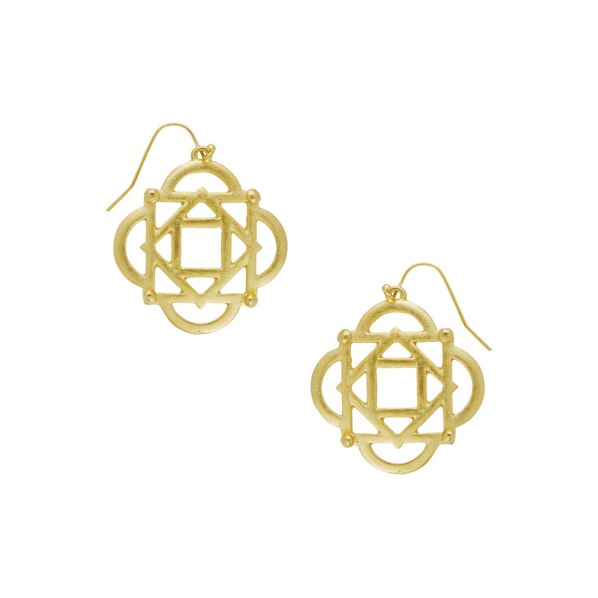 Clover Cut Out Wire Earrings
