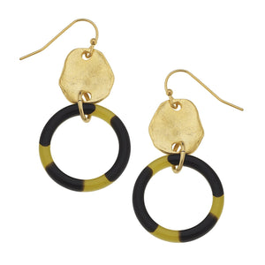 Tortoise Circle Earrings