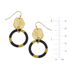 Tortoise Circle Earrings