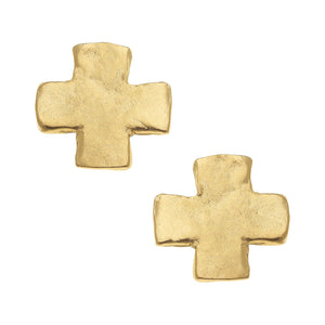 Square Cross Studs