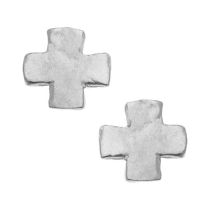 Square Cross Studs