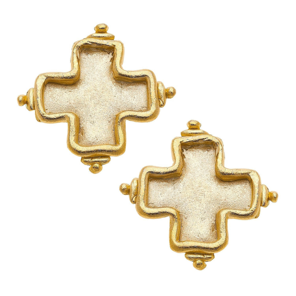 Mary Cross Studs