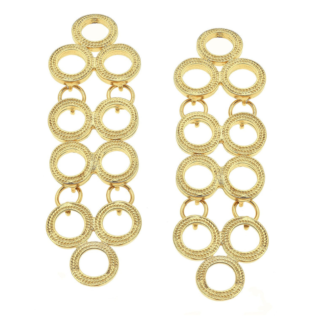 Large Multi-Circle Earrings