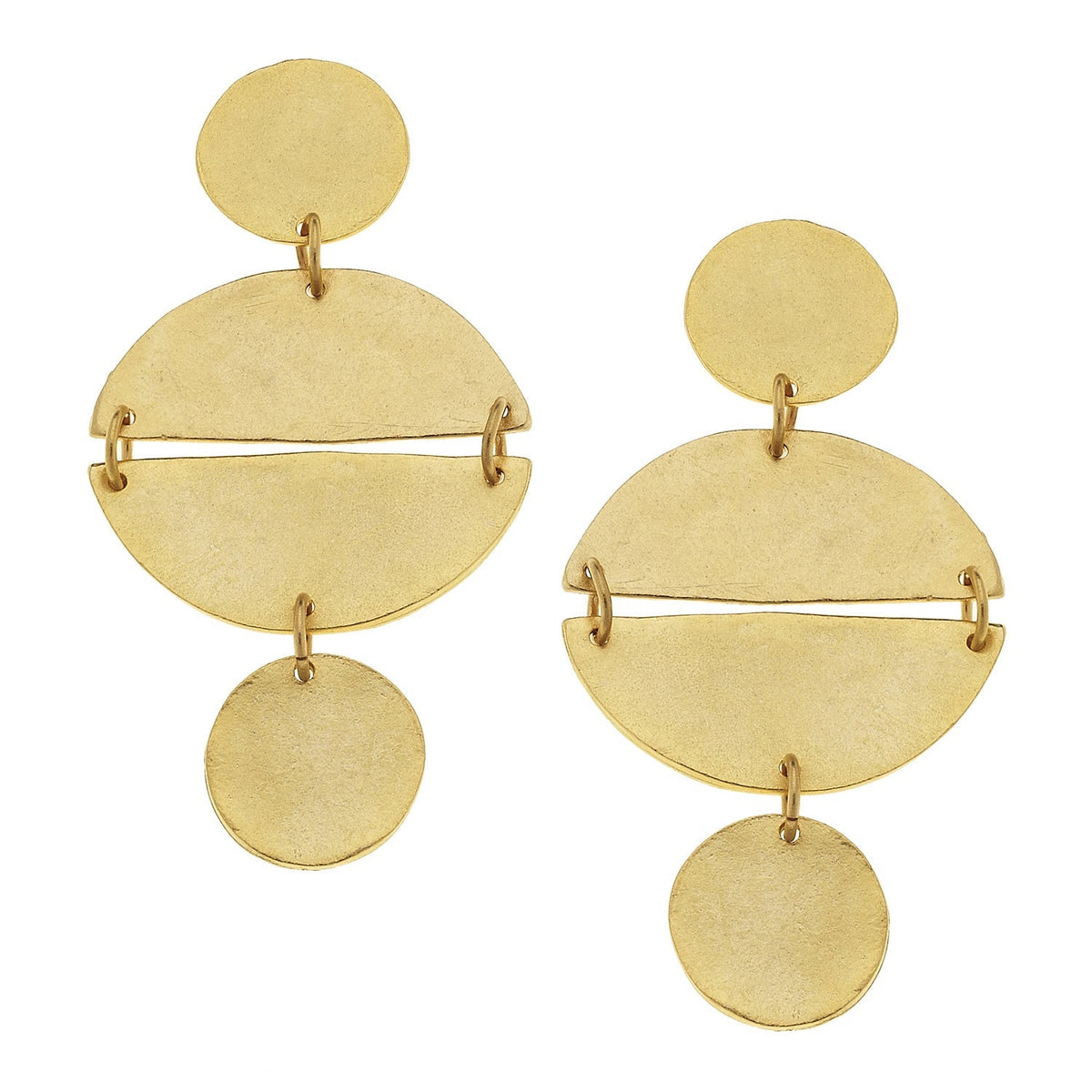 Circles & Half-Rounds Drop Earrings