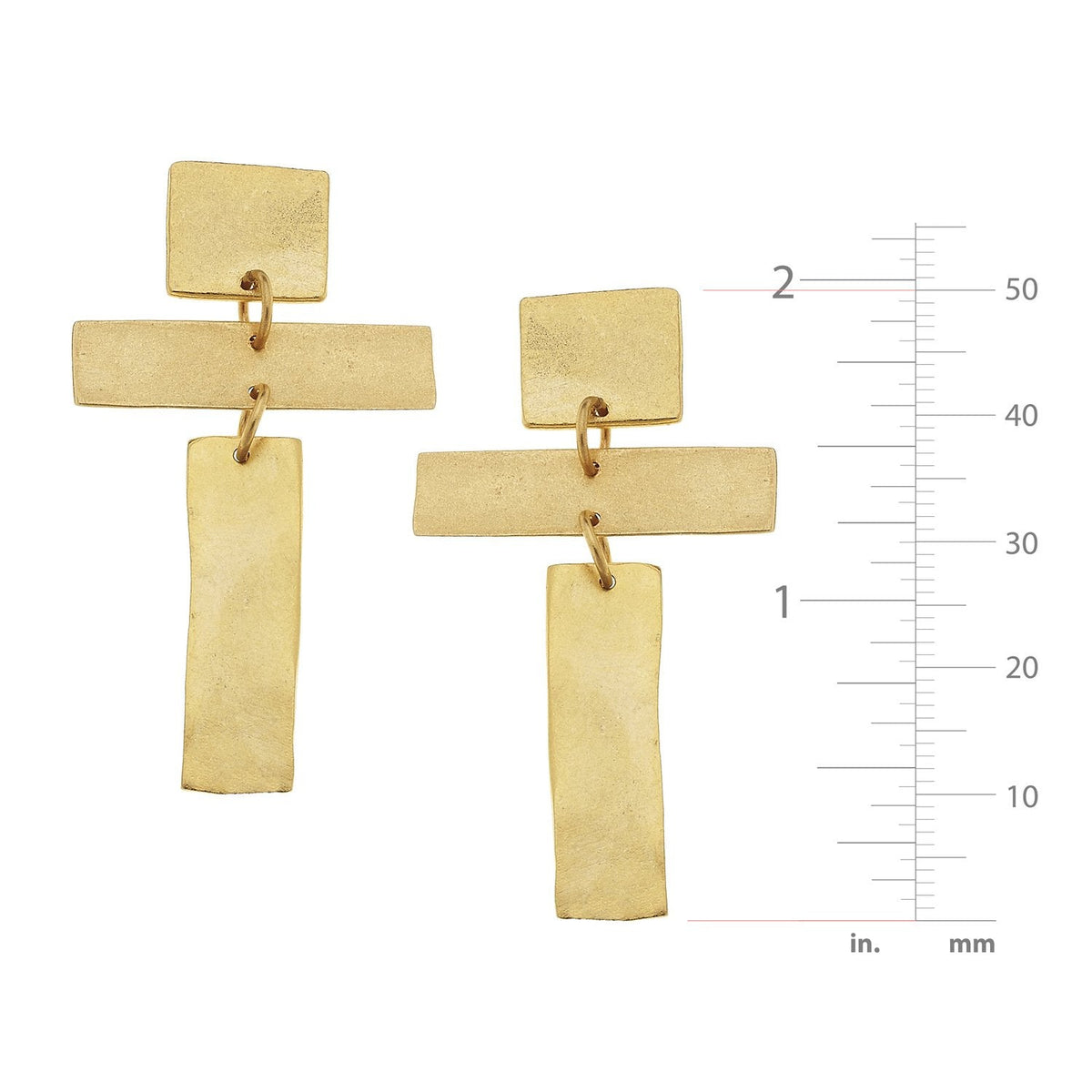 Modern Cross Earrings
