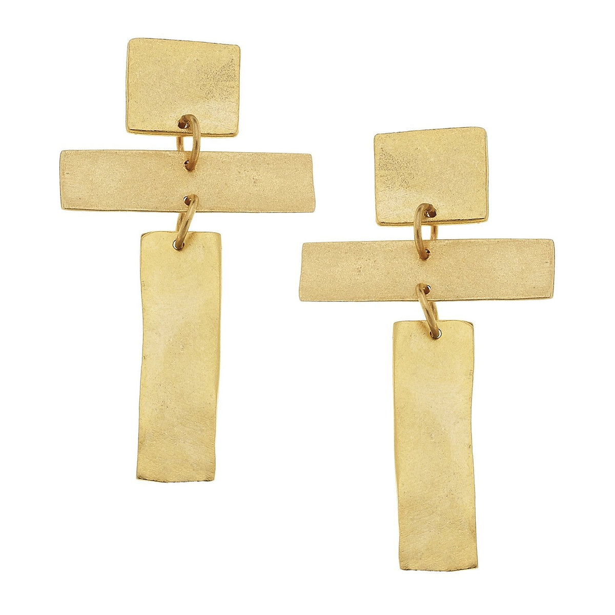 Modern Cross Earrings