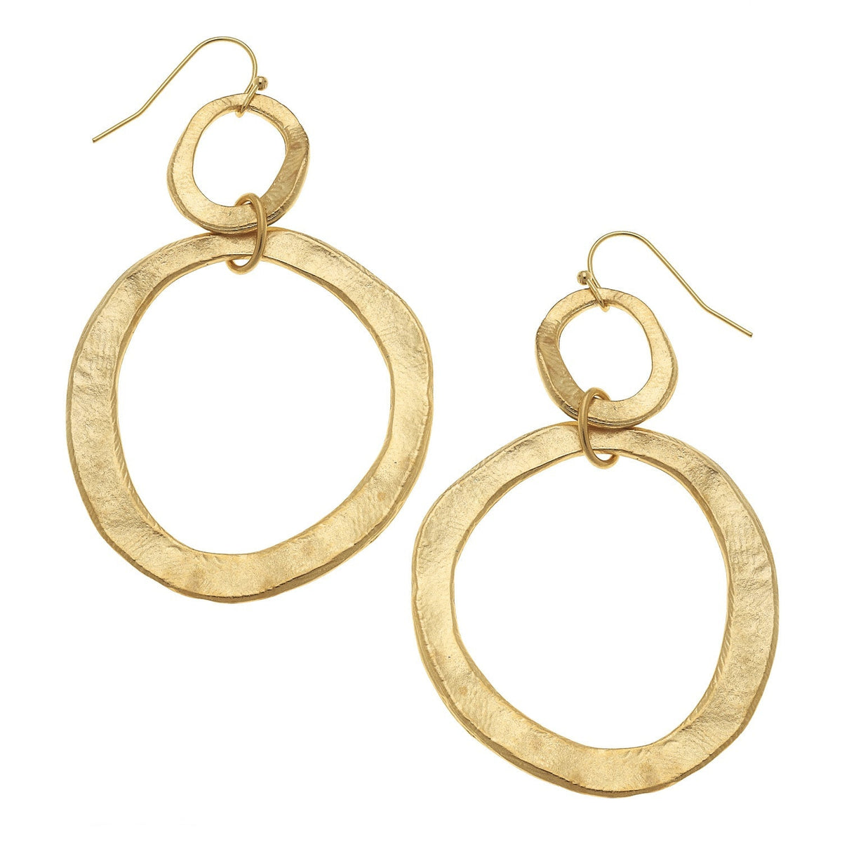 Double Circle Tiered Earrings