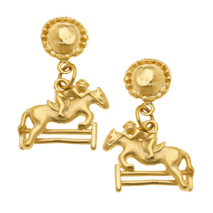 Race Horse Drop Earrings