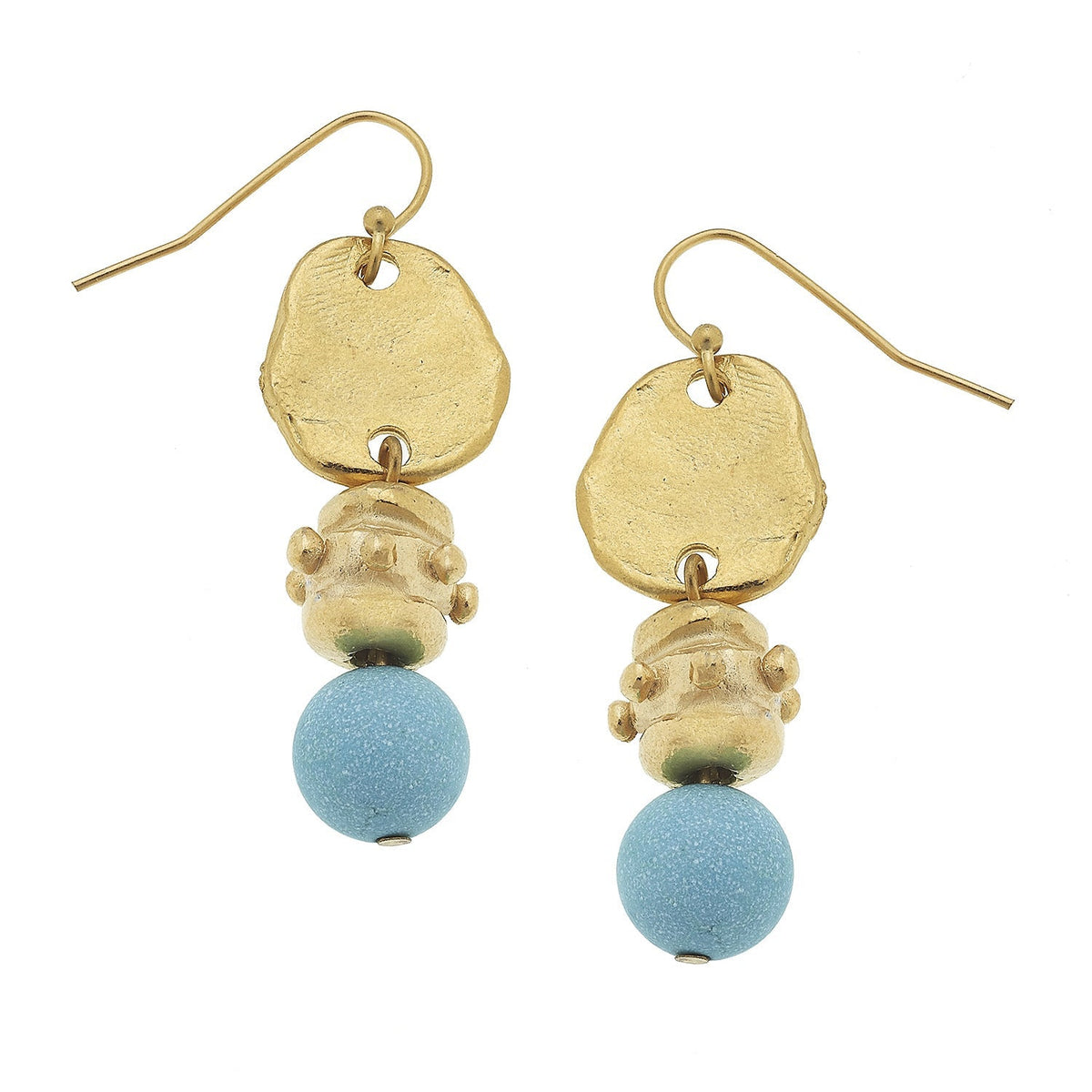 Bentley Earrings - Matte Turquoise