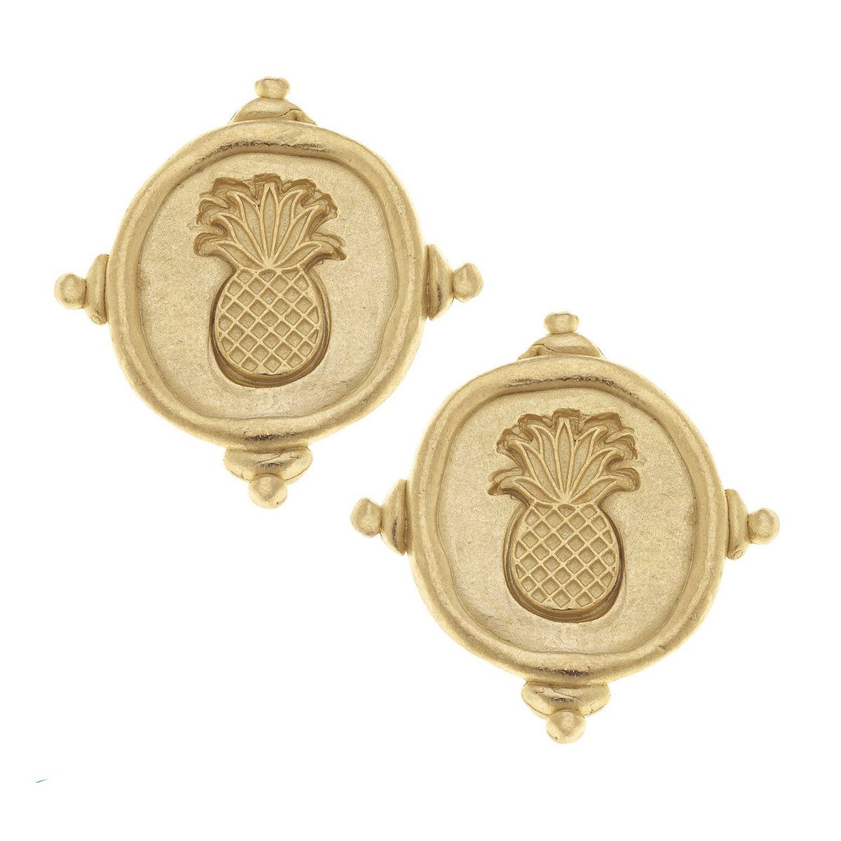 Pineapple Intaglio Studs