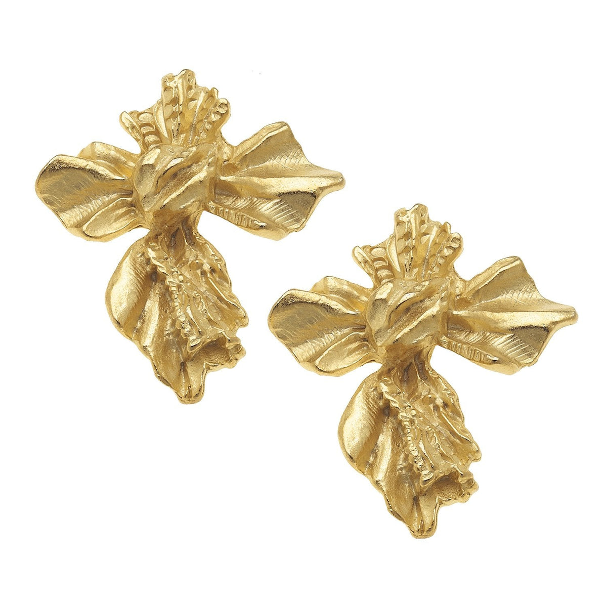 Vintage French Cross Earrings