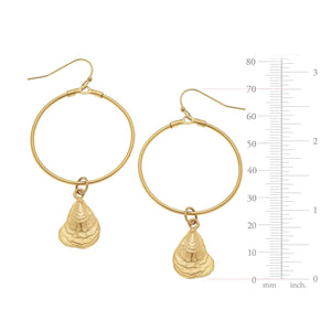 Oyster Drop Hoops