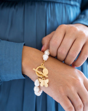 Butterfly Pearl Bracelet