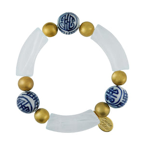White Blue & White Charleston Bracelet III