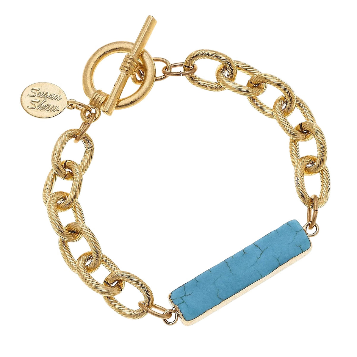 Turquoise Bar Toggle Bracelet