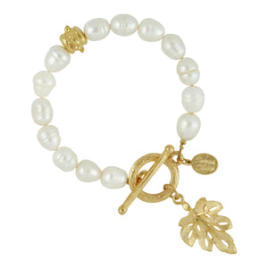 Leaf Pearl Bracelet