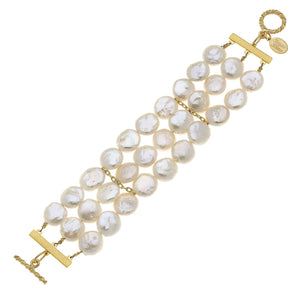 Coin Pearl Row Bracelet