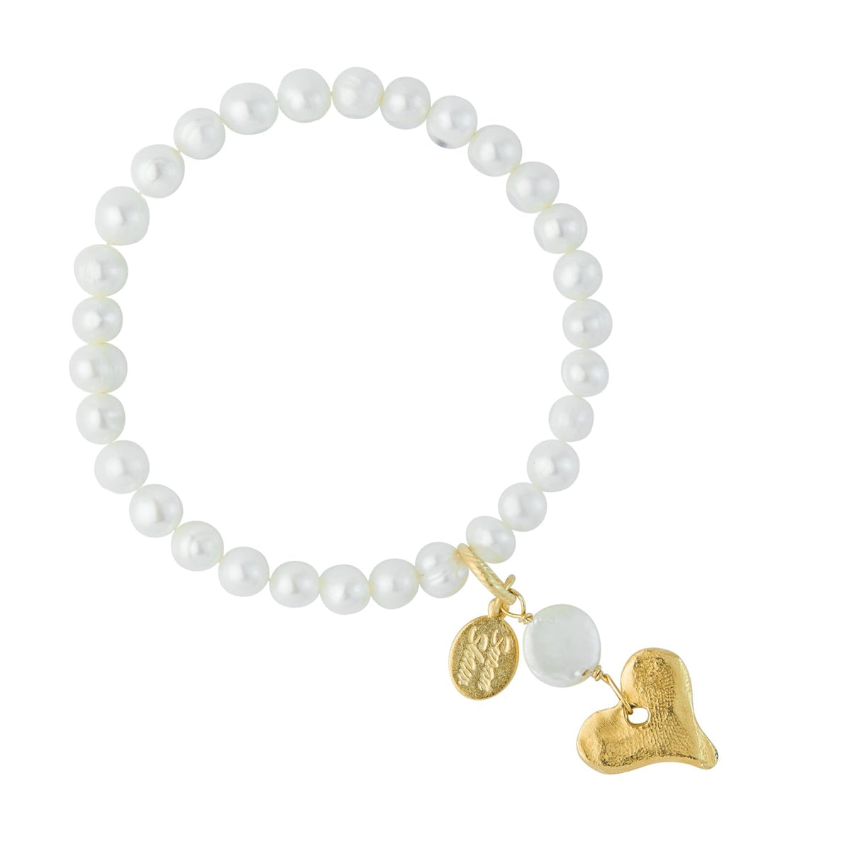 Pearl Heart Stretch Bracelet