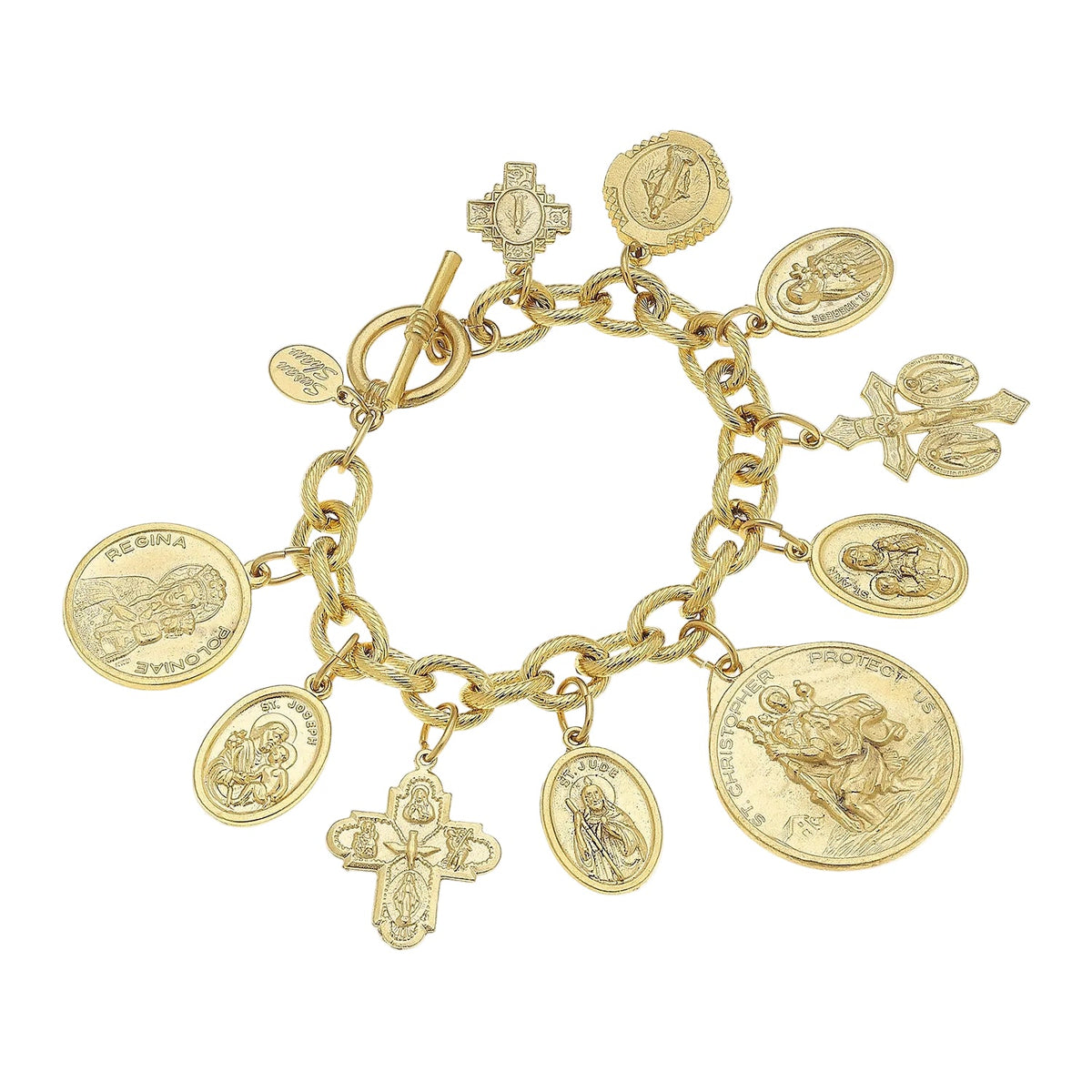 Saint Charms Toggle Bracelet