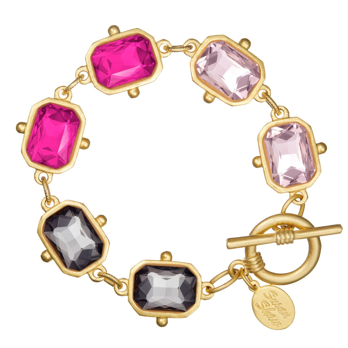 Collins Tennis Bracelet - Viva Magenta, Ballet Slipper, Slate