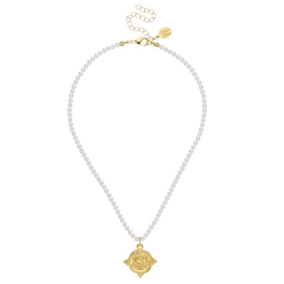 Alys Elephant Pearl Necklace