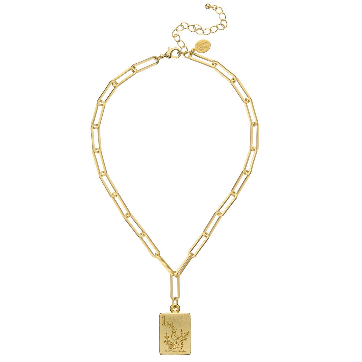 Mahjong Large Paperclip Necklace