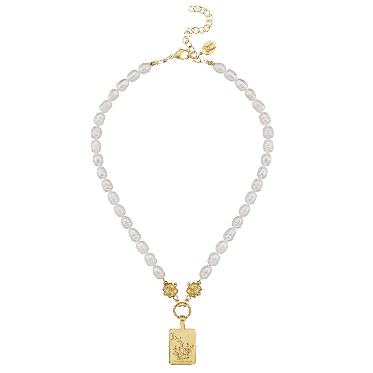 Mahjong Pearl Necklace