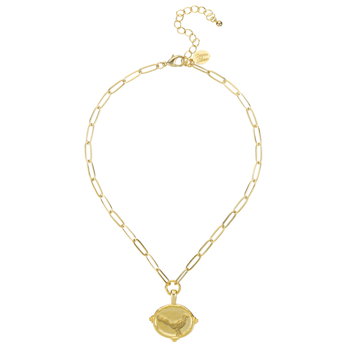 Pheasant Paperclip Necklace