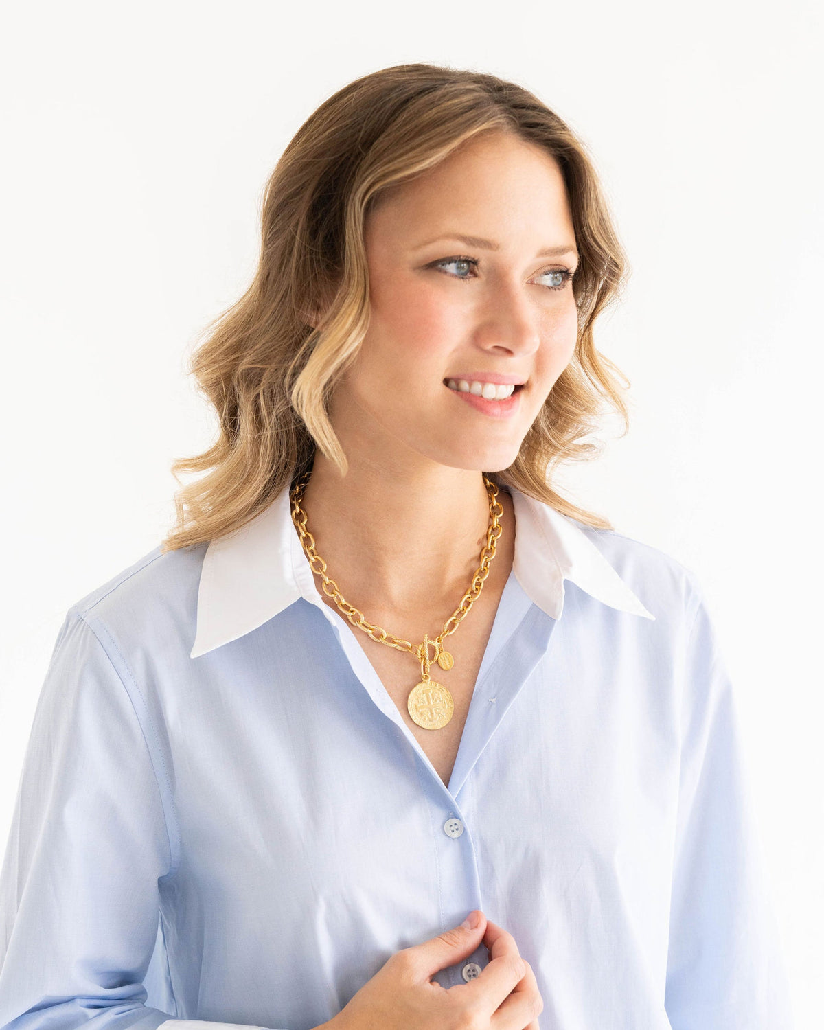 Peruvian Coin Toggle Necklace