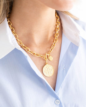 Peruvian Coin Toggle Necklace