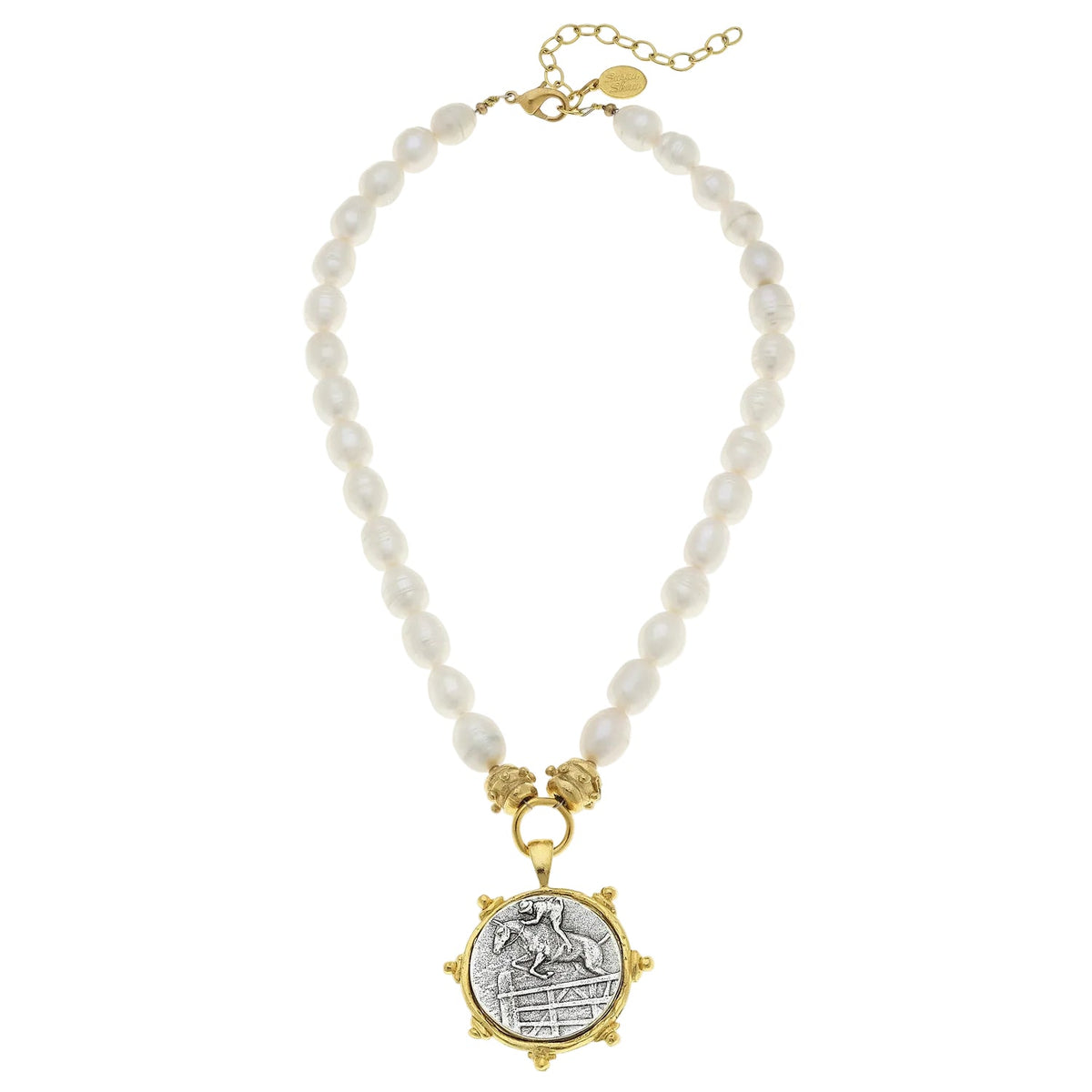 Mixed Metal Equestrian Chain Necklace