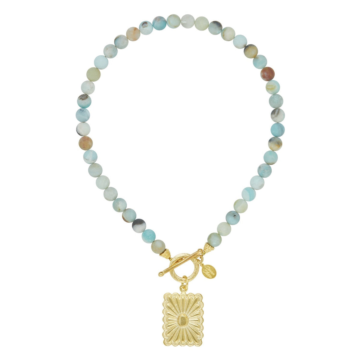 Amazonite Jane Rectangle Toggle Necklace