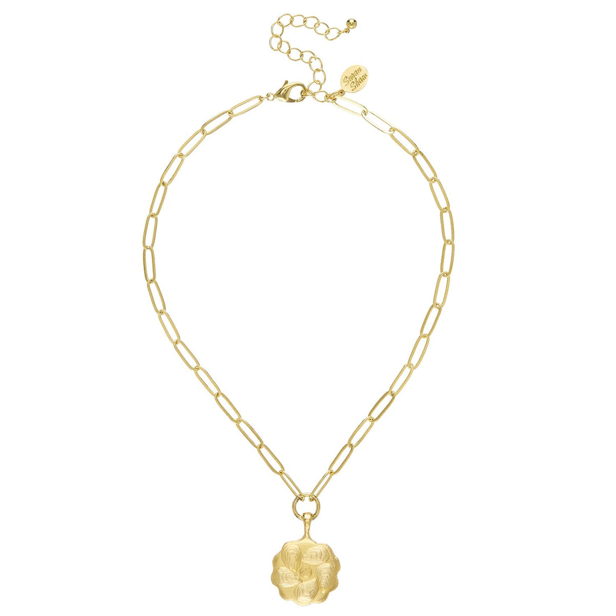 Oyster Plate Paperclip Necklace