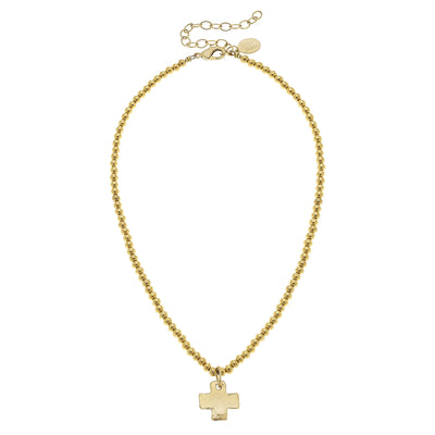 Alys Cross Necklace - Gold